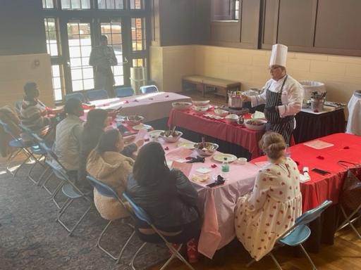 Parents candy-making event