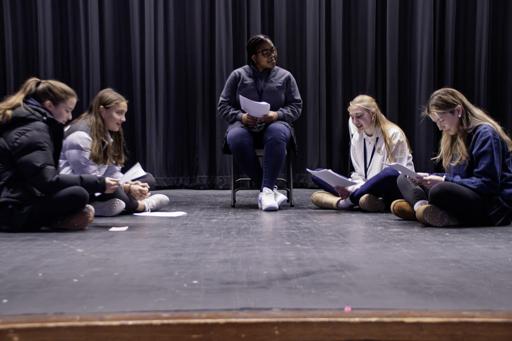 Honors French III Students Rehearse for Festival of French Theater (1.24.25)