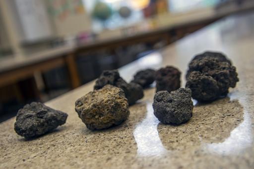 Student Presents Volcanic Rock