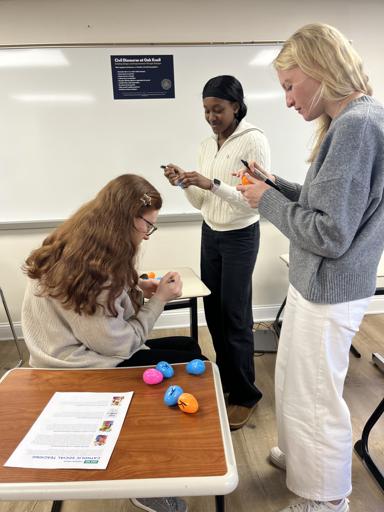 Theology Students Prep Eggs for LS Easter Egg Hunt