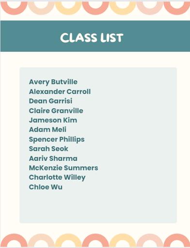 Classroom Information